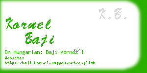 kornel baji business card